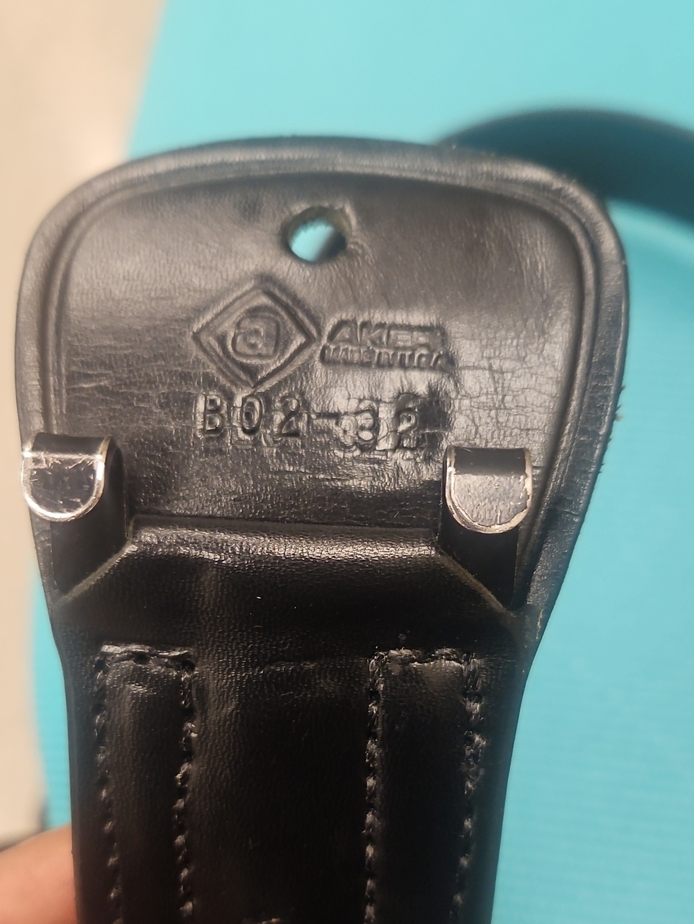 ACME Black Leather Belt with Silver Hardware